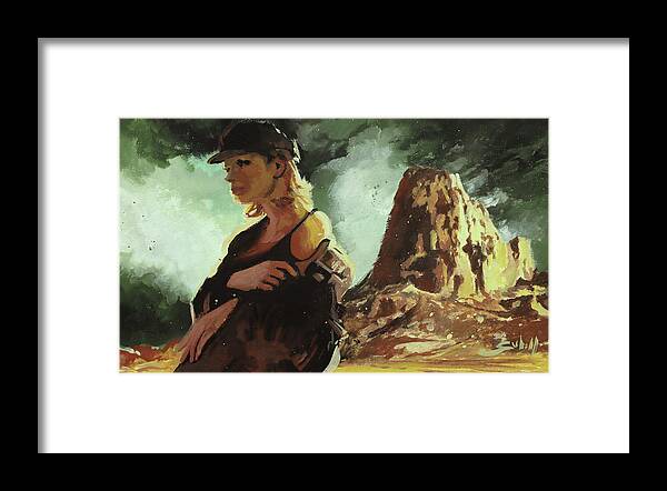 Gothic Framed Print featuring the painting Lost Girl by Sv Bell