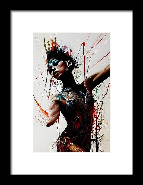 Digital Framed Print featuring the digital art Lost in the Dance by Beverly Read