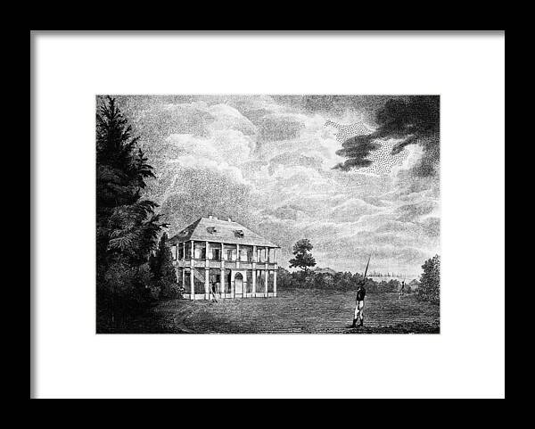 1800 Framed Print featuring the drawing Louisiana Planter's Home by Granger