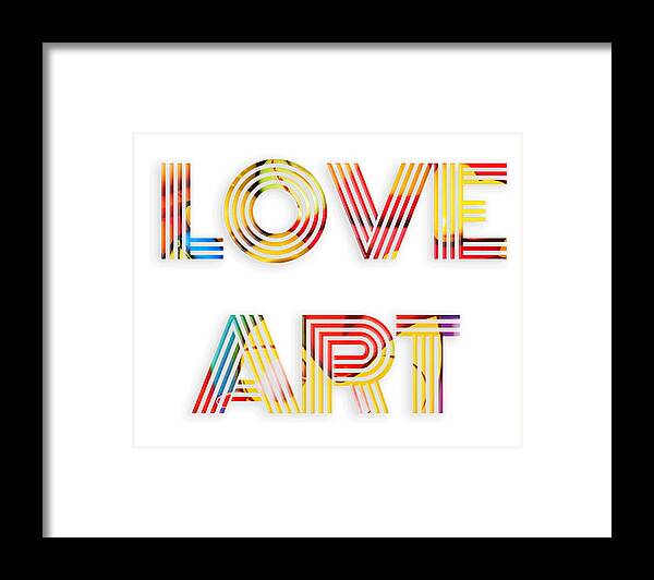 Modern Framed Print featuring the digital art Love Art by Rafael Salazar
