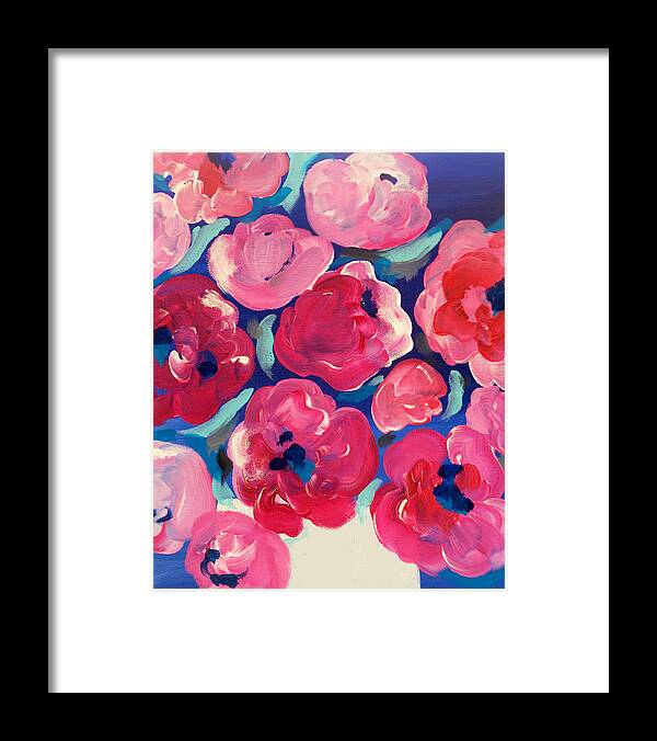 Floral Art Framed Print featuring the painting Love by Beth Ann Scott