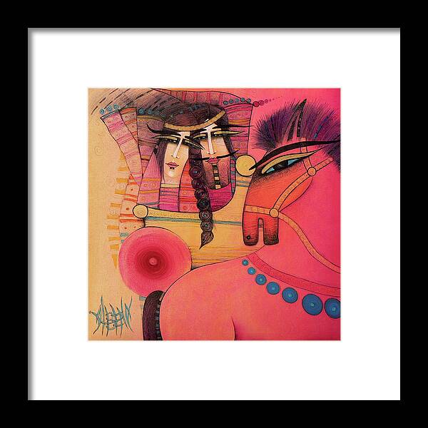 Albena Framed Print featuring the painting Love Carriage by Albena Vatcheva