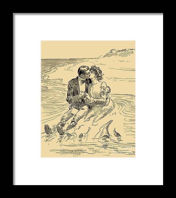 Couple Framed Print featuring the digital art Love Couple by Madame Memento