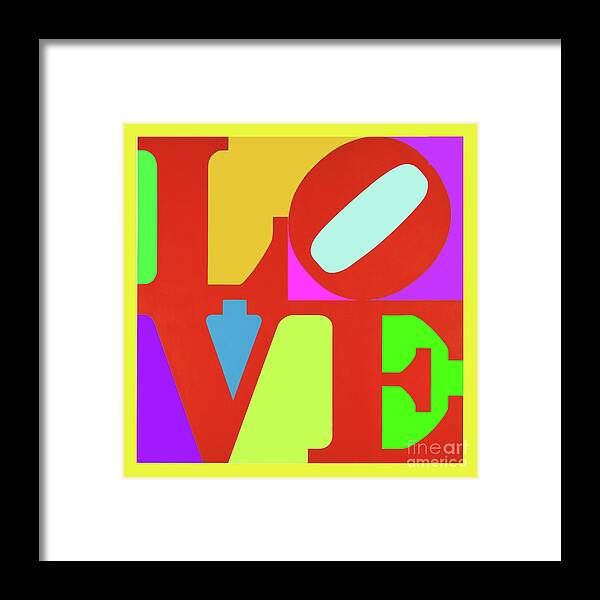 Iconic Framed Print featuring the digital art Love by Doc Braham