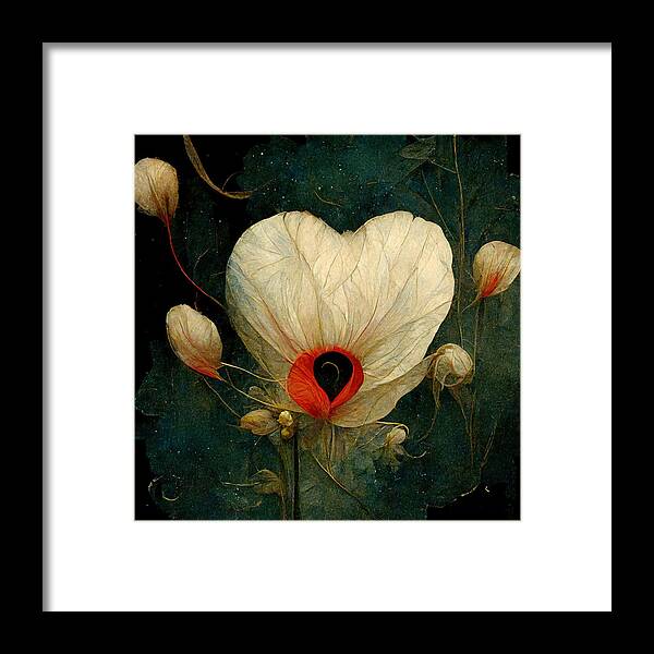 Flower Framed Print featuring the digital art Love Grows by Nickleen Mosher