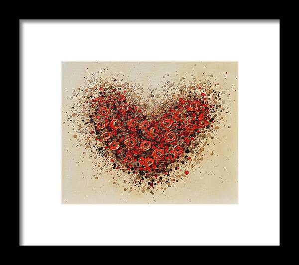 Heart Framed Print featuring the painting Love Heart by Amanda Dagg