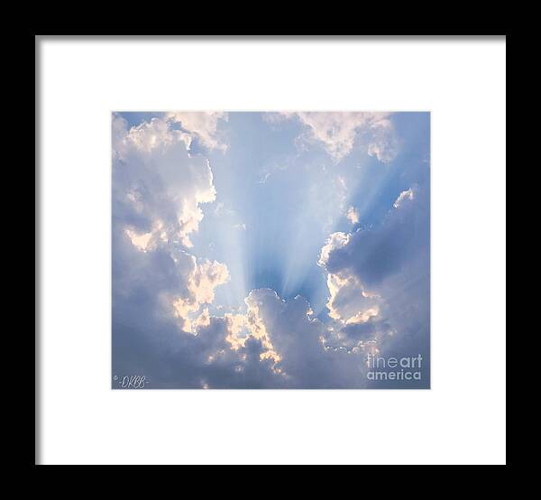 Clouds Framed Print featuring the photograph Love in the Clouds #1 by Dorrene BrownButterfield