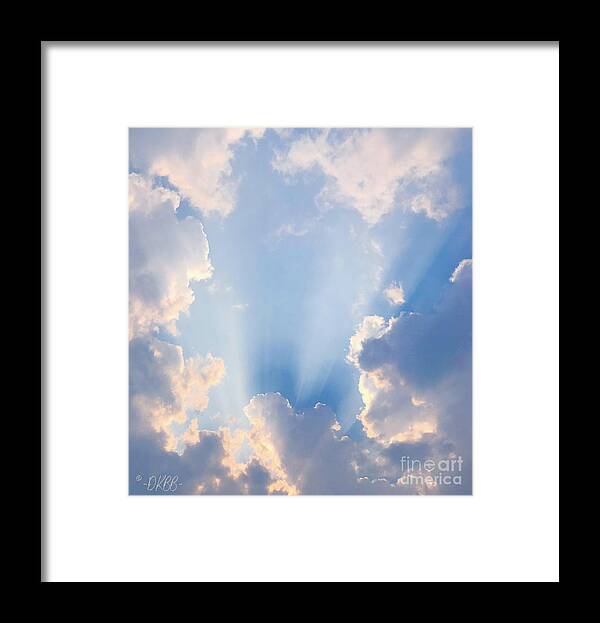 Clouds Framed Print featuring the photograph Love in the Clouds #3 by Dorrene BrownButterfield