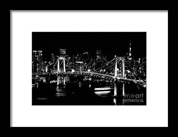 Famous Bridges Framed Print featuring the mixed media Love Is the Bridge by Aberjhani