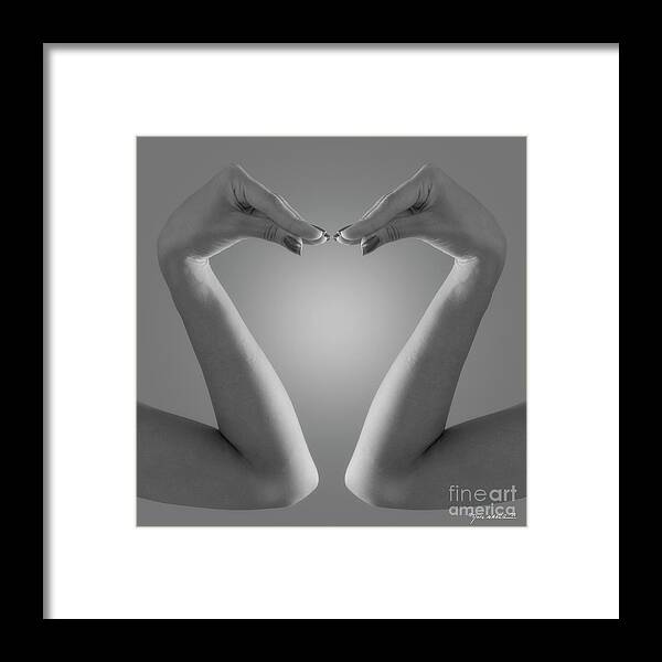 Hands Framed Print featuring the photograph Love by Marc Nader