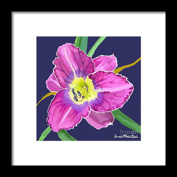 Lily Framed Print featuring the digital art Lovely Lily by Anne Marie Brown