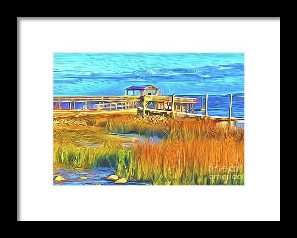 Landscape Framed Print featuring the digital art Low Country by Michael Stothard