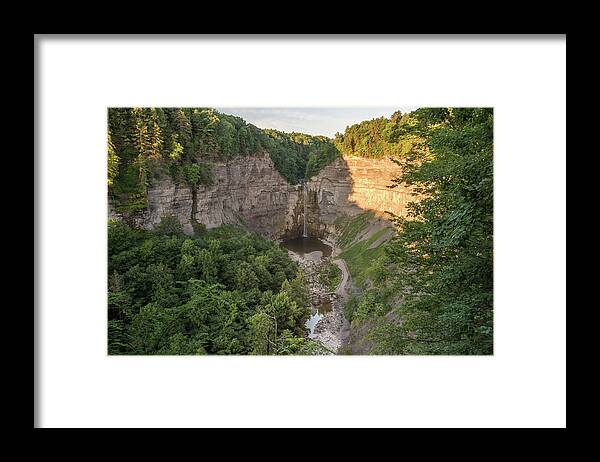 Taughannock Falls Framed Print featuring the photograph Low Flow by Kristopher Schoenleber