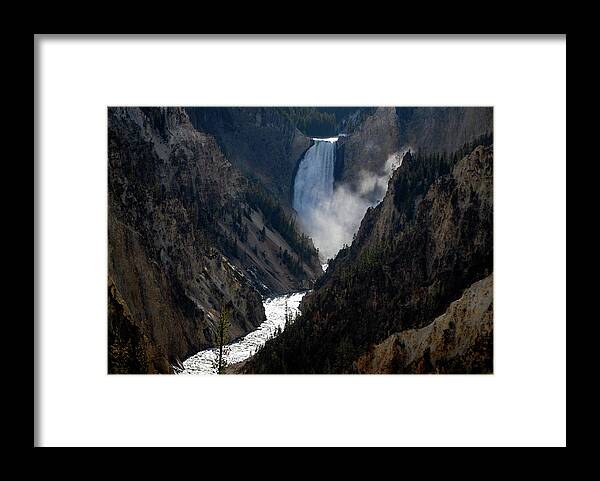Lower Falls Framed Print featuring the photograph Lower Falls II, Yellowstone National Park, Wyoming by Earth And Spirit