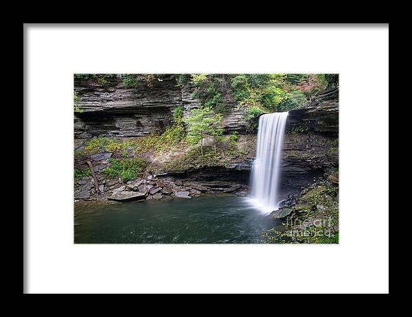 Greeter Falls Framed Print featuring the photograph Lower Greeter Falls 10 by Phil Perkins