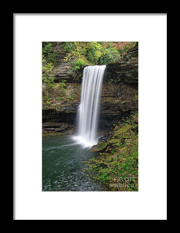 Greeter Falls Framed Print featuring the photograph Lower Greeter Falls 11 by Phil Perkins