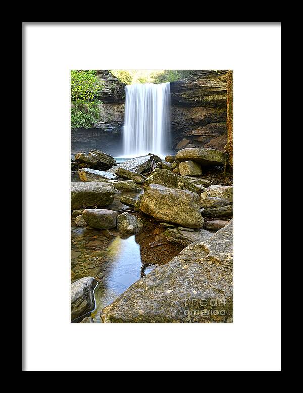 Greeter Falls Framed Print featuring the photograph Lower Greeter Falls 7 by Phil Perkins