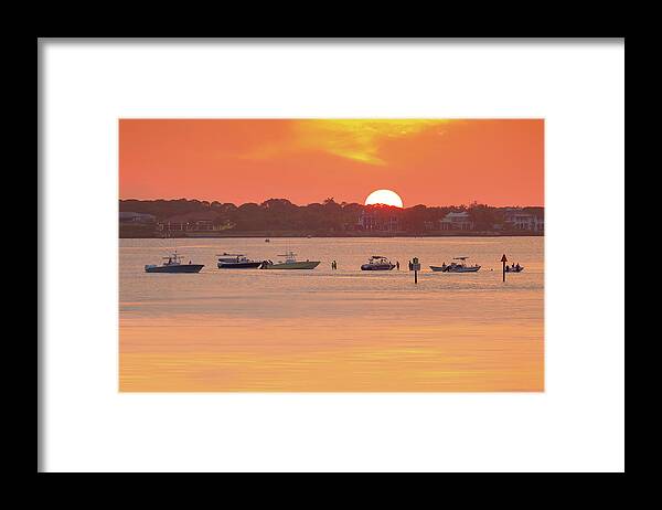 Florida Framed Print featuring the photograph Loxahatchee River Sunset at Sandbar Jupiter Florida by Kim Seng