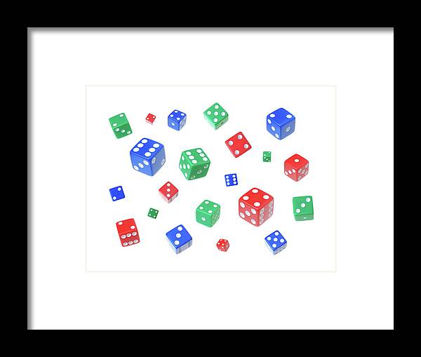 Dice Framed Print featuring the photograph Lucky dice by Jim Hughes