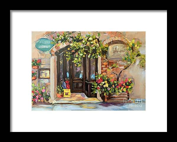 Italian Restaurant Framed Print featuring the painting Lunch Date by Patsy Walton