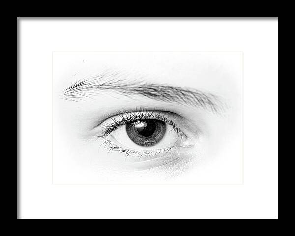Eyes Framed Print featuring the photograph Macro Photography - Eye by Amelia Pearn