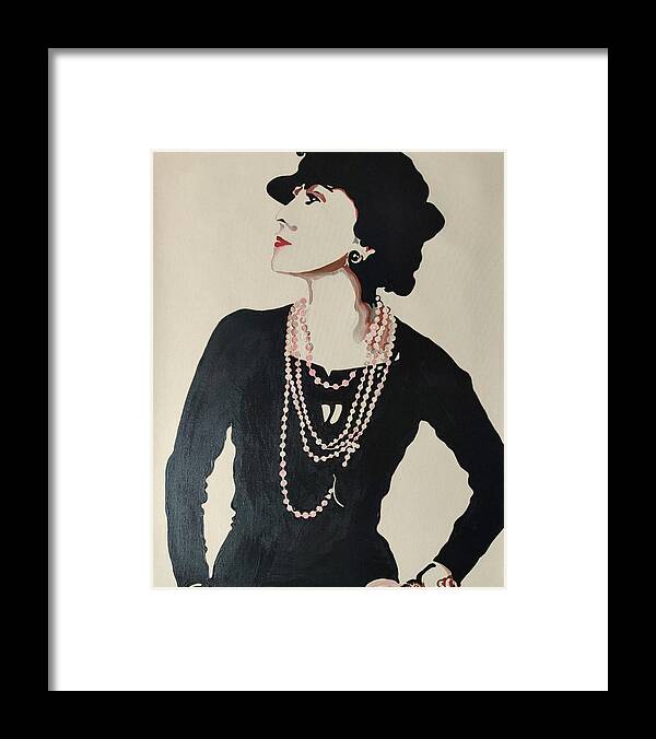 Madame Coco Chanel Portrait Of Gabrielle Bonheur Framed Print by Artista  Fratta - Fine Art America