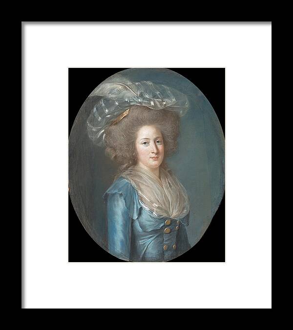 Adelaide Labille-guiard Framed Print featuring the drawing Madame Elisabeth de France by Adelaide Labille-Guiard