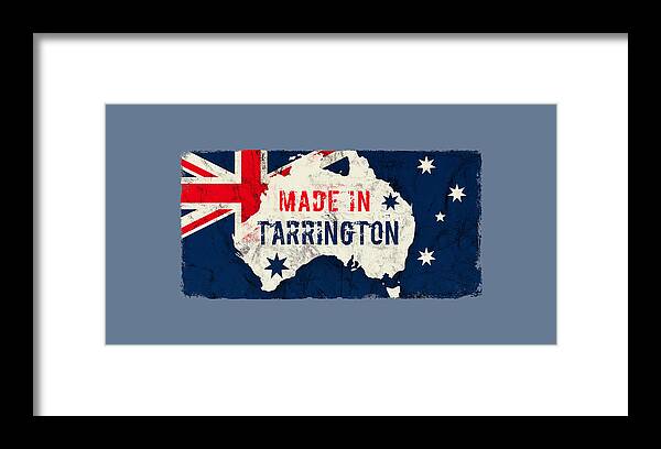Tarrington Framed Print featuring the digital art Made in Tarrington, Australia by TintoDesigns