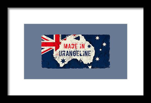 Urangeline Framed Print featuring the digital art Made in Urangeline, Australia by TintoDesigns