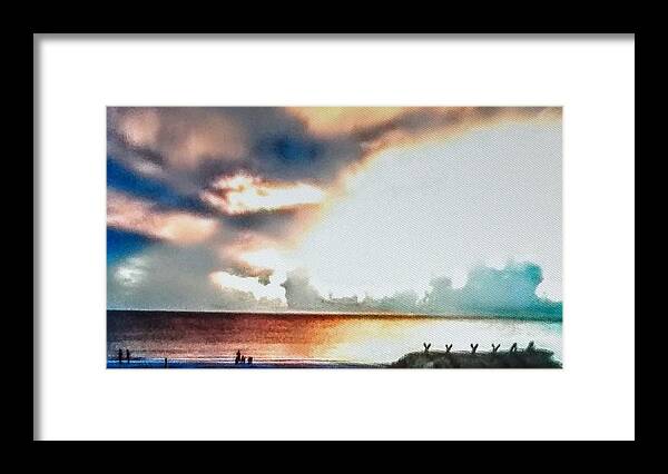 Sunset Framed Print featuring the photograph Madeira Beach Sunset by Suzanne Berthier