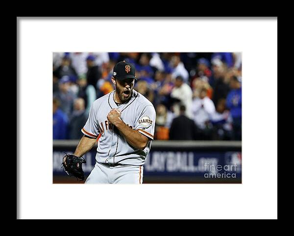 Playoffs Framed Print featuring the photograph Madison Bumgarner by Al Bello