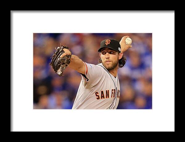 People Framed Print featuring the photograph Madison Bumgarner by Jamie Squire