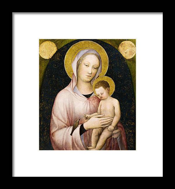  Framed Print featuring the painting Madonna and Child by Jacopo Bellini