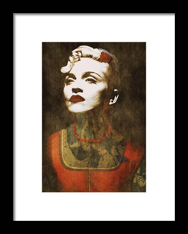 Madonna Framed Print featuring the digital art Madonna - Don't Cry For Me Argentina by Paul Lovering