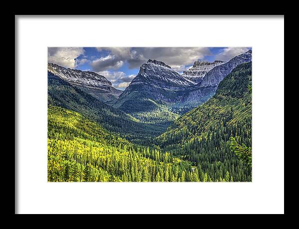 The Alpine Valley Of Glacier National Park Framed Print featuring the photograph Magical by Carolyn Hall