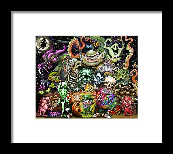 Magic Framed Print featuring the digital art Magical Creatures by Kevin Middleton