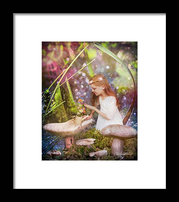 Magical Framed Print featuring the photograph Magical Mushroom Garden by Shara Abel