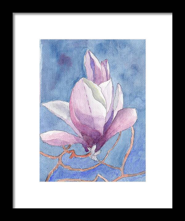 Trees In Spring Framed Print featuring the painting Magnolia by Anne Katzeff