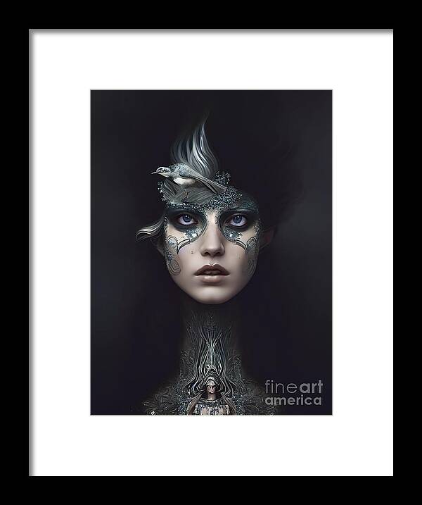 Photography Framed Print featuring the digital art Magpie 4 by Georgina Hannay