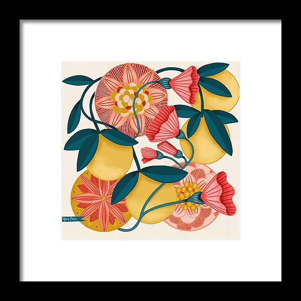 Pattern Framed Print featuring the digital art Maia by Nina Pace