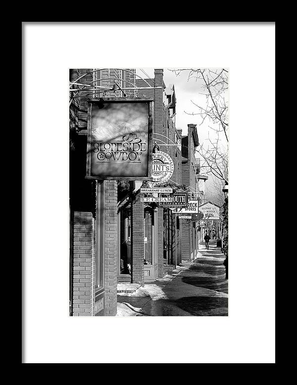 Breckenridge Framed Print featuring the photograph Main Street Breckenridge Colorado by Fiona Kennard