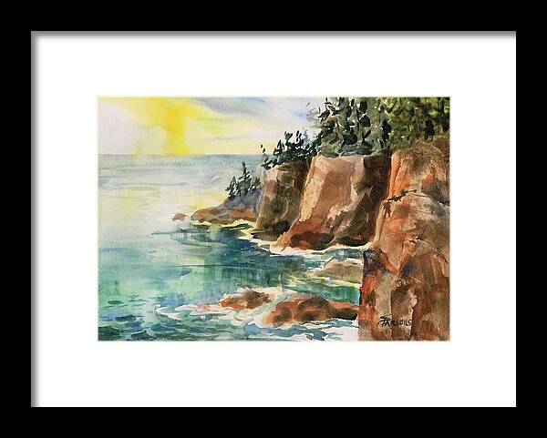 Parsons Framed Print featuring the painting Maine Coast by Sheila Parsons