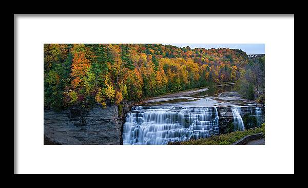 Waterfalls Framed Print featuring the photograph Majestic Middle Falls by Mark Papke