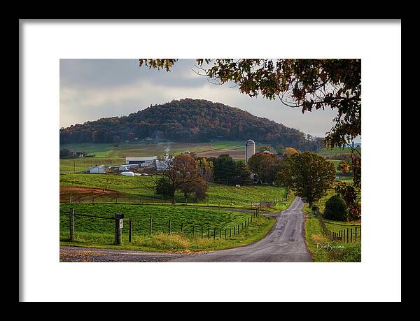 Farm Framed Print featuring the photograph Majestic View Road #7598 by Dan Beauvais