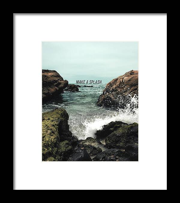 Ocean Framed Print featuring the photograph Make A Splash by Carmen Kern