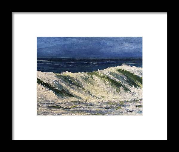 Acrylic Framed Print featuring the painting Make A Wave by Paula Pagliughi