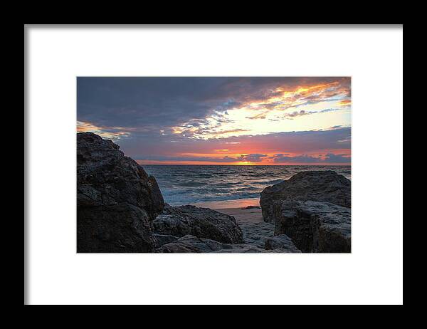 Beach Framed Print featuring the photograph Malibu Winter Sunset by Matthew DeGrushe