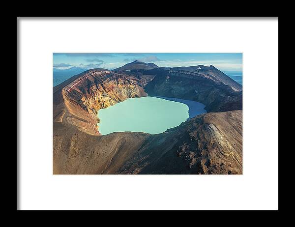 Crater Framed Print featuring the photograph Maly Semyachik volcano on Kamchatka by Mikhail Kokhanchikov