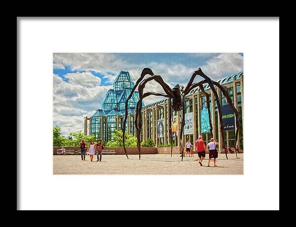 Maman Framed Print featuring the photograph Maman Spider Sculpture, Ottawa by Tatiana Travelways