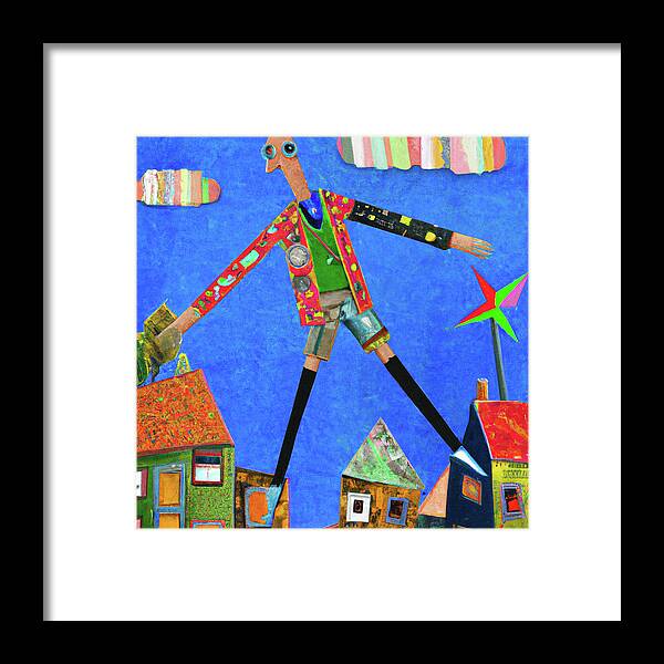 Ai Framed Print featuring the mixed media Man in the Middle II by Linnie Greenberg